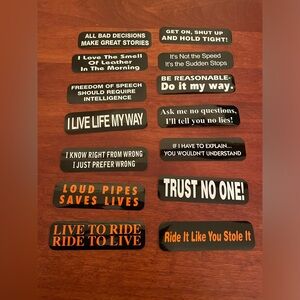 Motivational Quote Stickers - Black and Orange